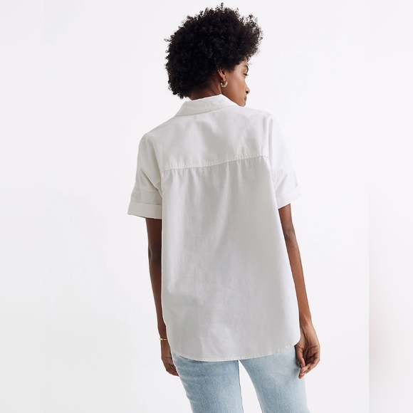 Madewell White Cotton Courier Shirt - Picture 2 of 8